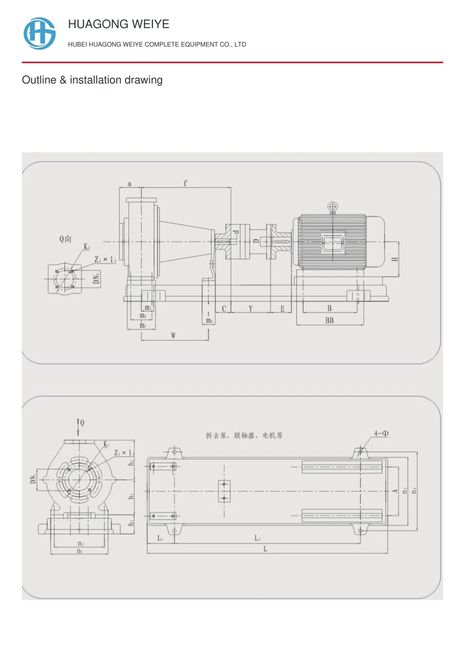 Outline & installation drawing